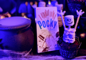 Halloween Dancing Pocky Skeleton Cupcakes